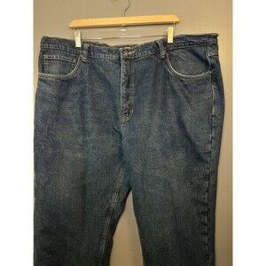 Smith's Workwear Jeans Mens 46x30 Blue Relaxed Fit Fleece Lined Work Denim